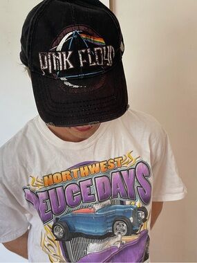 Pink Floyd Black Cap with Rainbow Prism Accent